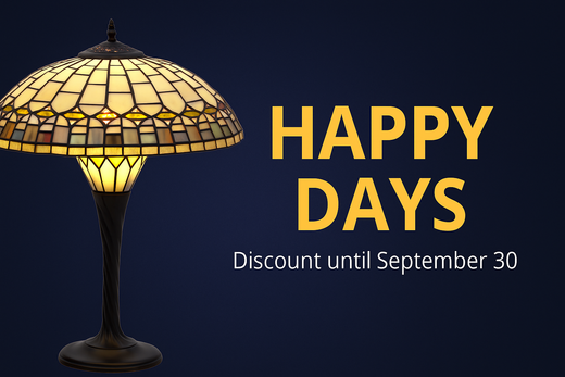 Happy Days: Lámparas Tiffany con descuentos especiales hasta el 30 de septiembre