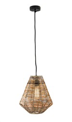 Hanging lamps with wood, rattan or rope