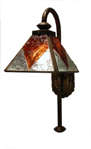 Murano Glass Wall Light in Beige Tones - Artisan Elegance