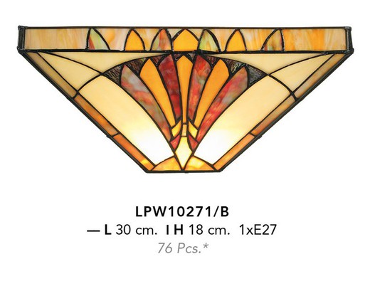 Aplique de pared triangular Tiffany Artistar
