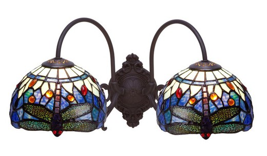 Tiffany double wall light Series Belle Epoque Tiffan and light