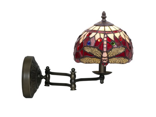 Lampada da parete mobile Tiffany Series Belle Rouge diametro 20m