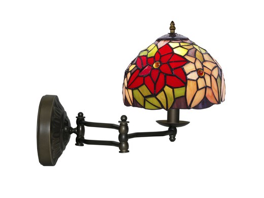 Lampada da parete mobile serie Tiffany Güell diametro 20cm
