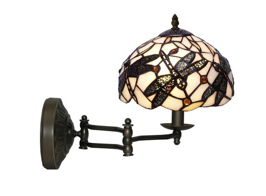Lampada da parete mobile Pedrera serie Tiffany diametro 20cm