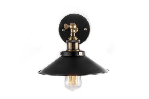 Vintage de lâmpada de parede com moldura preta Laes d.24cm