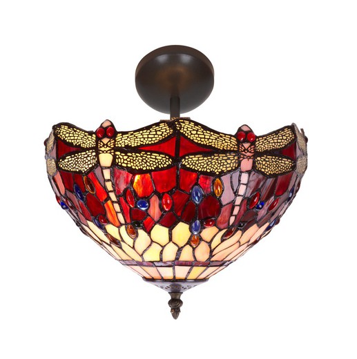Tiffany low ceiling lamp diameter 30cm Belle Rouge Series