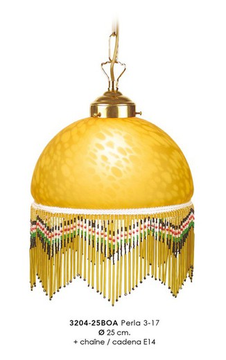 Artistar ocher crystal and gold chain pendant
