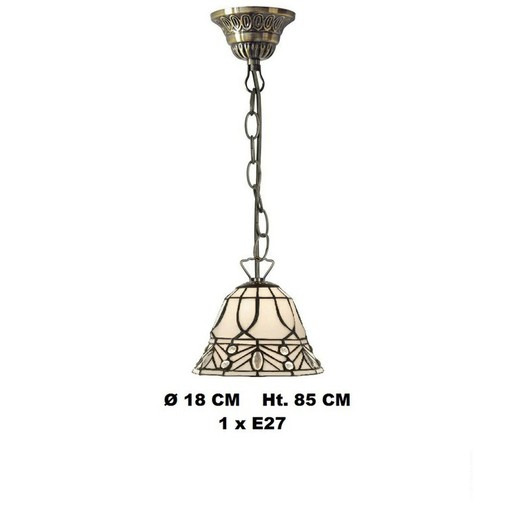 Colgante de techo con cadena Tiffany diámetro 18cm Artistar