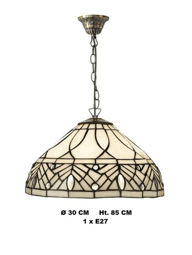 Artistar ceiling pendant with chain Tiffany diameter 30cm