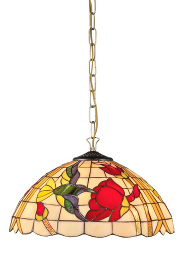 Tiffany ceiling pendant d.40cm 1xE27 with 318 Artist glass opals