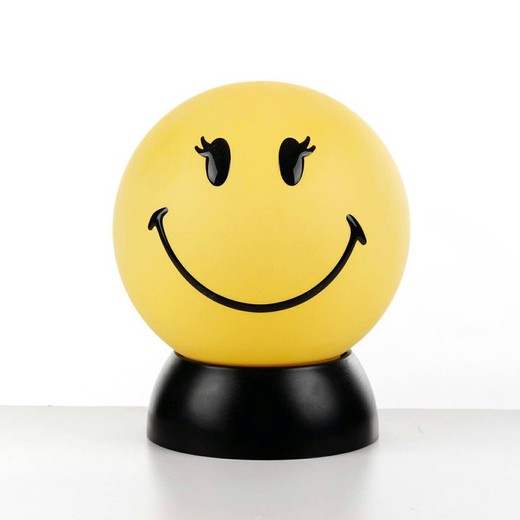 Emoticono Smiley amarillo con pestallas