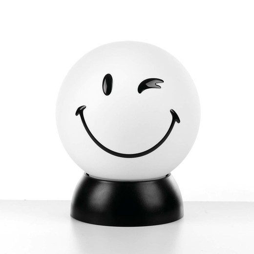 Emoticon smiley divertente ammiccante bianco
