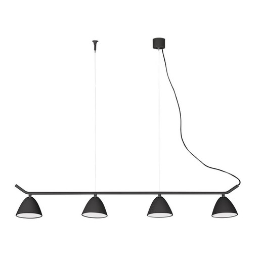 FLASH LED Pendant lamp black 4L Faro