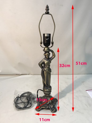 Tischeinbau-Sklavenfigur 1 Leuchte E27 für Lampenschirmdurchmesser 30cm