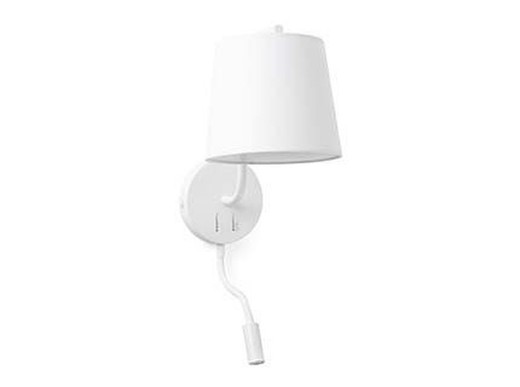 Lámpara aplique BERNI blanco con lector LED Faro