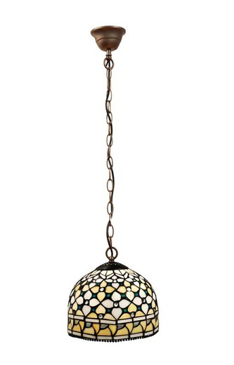 Lampe Suspension avec chaîne Tiffany Queen Series Diamètre 20cm Tiffan and Light