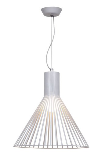 Lámpara colgante de techo blanca Serie Open de Tiffan y luz