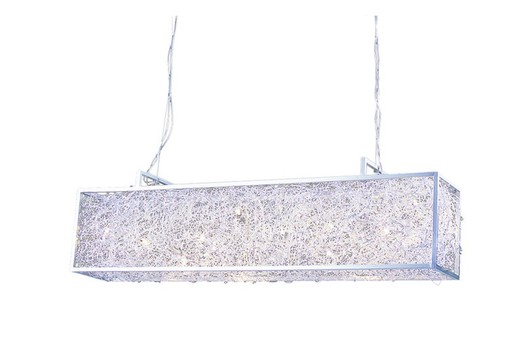 Larger rectangular pendant lamp Series Knots 110x24x24cm
