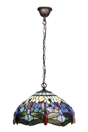 Suspension Tiffany Série Belle Epoque Diamètre 40cm Tiffan et Lumière