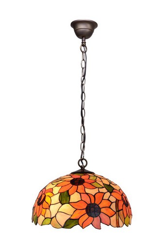 Lampe Suspension Tiffany Série Diamant Diamètre 40cm Tiffan et Lumière