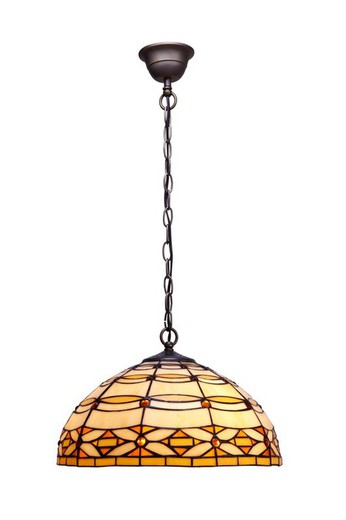 Tiffany Pendant Lamp Ivory Series Diameter 40cm Tiffan and Light