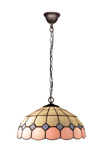 Suspension Tiffany Série Rose Diamètre 40cm Tiffan et Lumière