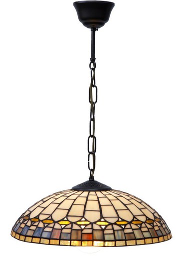 Suspension Tiffany Série Quarz Diamètre 40cm Tiffan et Lumière