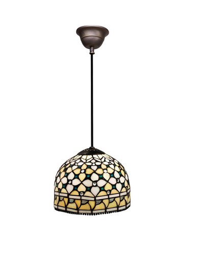 Lámpara Colgante Tiffany Serie Queen Diámetro 20cm Tiffan y Luz