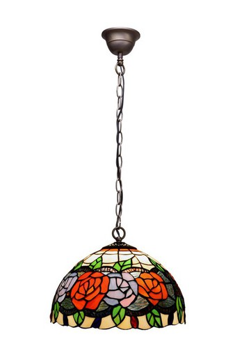 Suspension Tiffany Série Rosy Diamètre 30cm Tiffan et Lumière