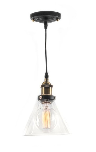 Vintage Pendant Lamp With Laes Crystal