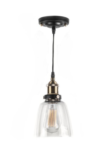 Vintage Pendant Lamp With Transparent Crystal Laes
