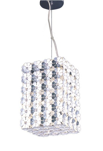 Quadratische Lampe aus Aluminiumblumen 24x24x35 Lina-Serie