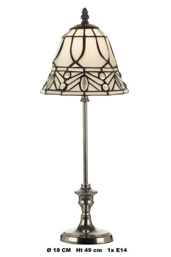 Lampada da tavolo alta Tiffany diametro 18cm Artistar
