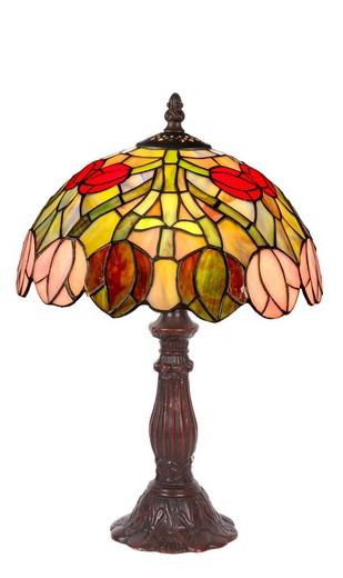 Tiffany multicolor table lamp d.25cm h.34cm by Artistar