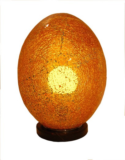 Lampe de table Oeuf en mosaïque d'ambre Larger