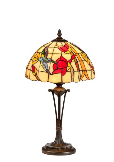 Medium Tiffany Table Lamp with Elegant Base by Artistar