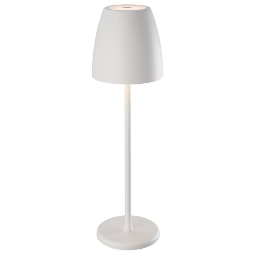 Lámpara de mesa sin cable color blanco MOON