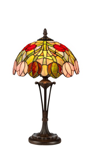 Lampada da tavolo Tiffany d.25cm Altezza 40cm 1xE27 di Artistar