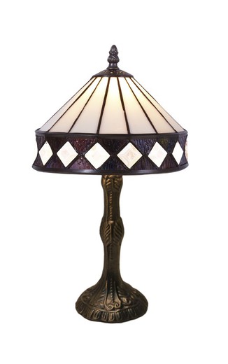 Lâmpada de mesa Tiffany diâmetro 20cm Tiffan e luz