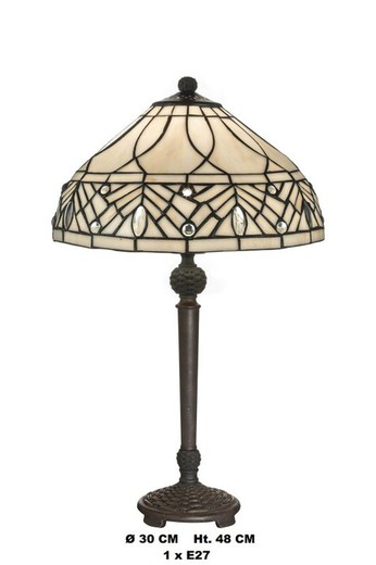 Lampada da tavolo Tiffany diametro 30 cm Artistar