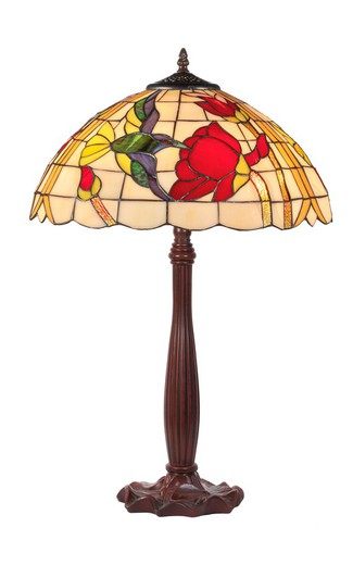 Lampada da tavolo Tiffany diametro 40 cm altezza 64 cm 2xE27 di Artistar