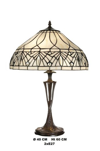 Lampada da tavolo Tiffany diametro 40cm Artistar