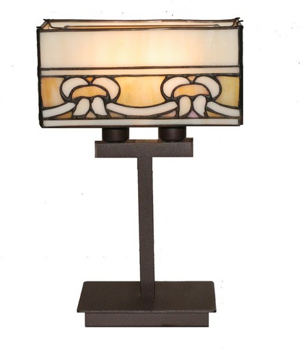 Candeeiro de mesa alto série Athena Tiffan e luz