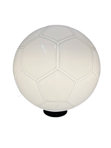 Lámpara de sobremesa balon cristal simulando balón fútbol mayor d.30cm