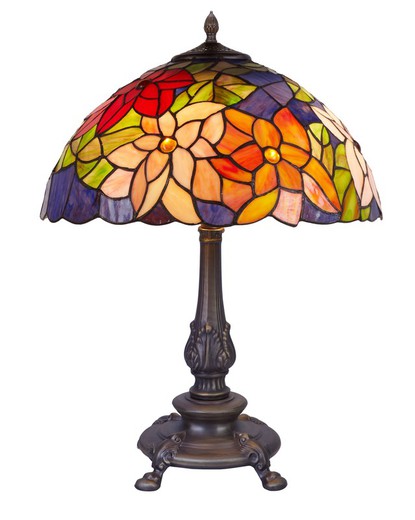 Guell Série Tiffany XL Base Lampe à Poser Diamètre 40cm Tiffan et Lumière