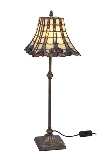 Beige Table Lamp Series Melange square 20x20cm Tiffan and Light