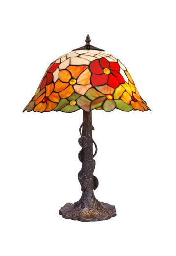 Lámpara De Sobremesa mayor Tiffany Serie Bell Diámetro 40cm Tiffan y Luz