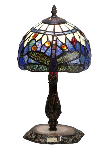 Lámpara De Sobremesa Serie Belle Epoque base agata clara Diámetro 20cm Tiffan y Luz