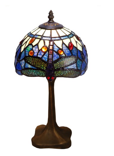 Lámpara De Sobremesa Serie Belle Epoque base con forma Diámetro 20cm Tiffan y Luz