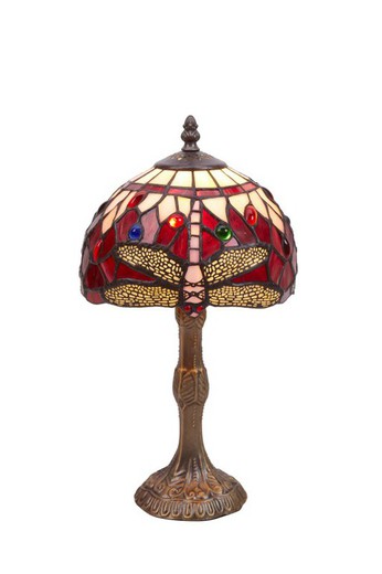 Table Lamp Series Belle Rouge curved base Diameter 20cm Tiffan and Light